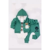 Eterelle Bear Nakışlı Kapişonlu Erkek Bebek Takım