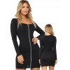 Fermuarlı Mini Elbise