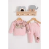 Eterelle Happy Yaprak Desenli 2li Kız Bebek Takım