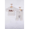 Eterelle Hello Nakışlı % 100 Pamuk 2li Erkek Bebek Takım