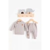 Eterelle Jakarlı Omuzdan Düğmeli 2li Erkek Bebek Takımı