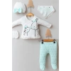 Eterelle Little Mause Desenli % 100 Pamuk 5li Kız Bebek Hastane Çıkış Seti