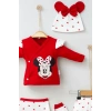 Eterelle Mickey Desenli % 100 Pamuk 5li Kız Bebek Hastane Çıkışı