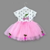 Eterelle 1-2-3 Yaş Payetli Kiraz Nakışlı Kiraz Etekli Kız Bebek Tütü Elbisesi Pembe