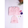Eterelle Robası Astarlı Fiyonk Şapkalı Kız Bebek Tulum