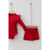 Eterelle Şortlu Kalp Desenli 2li Kız Bebek Takımı