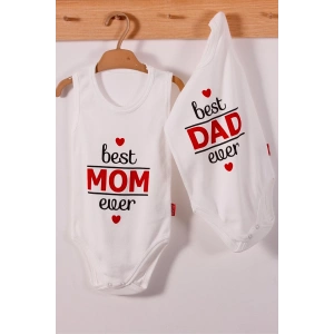 Eterelle Best Mom Ve Dad Desenli Askılı Unisex Body