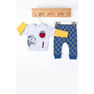 Eterelle Cep Bear Nakışlı % 100 Pamuklu 2li Erkek Takım