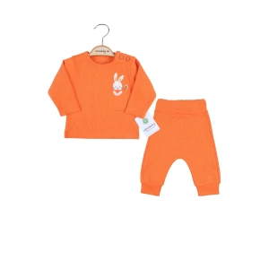 Eterelle Cepli Tavşan Nakışlı % 100 Pamuk 2li Kız Bebek Takımı