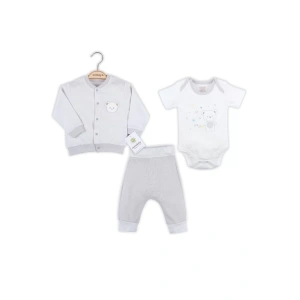 Eterelle Çizgili Bear Hırkalı % 100 Pamuk Erkek Bebek Takım