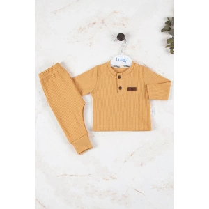 Eterelle Çizgili Kumaş % 100 Pamuk 2li Unisex Takım