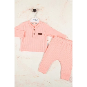 Eterelle Çizgili Kumaş % 100 Pamuk 2li Unisex Takım