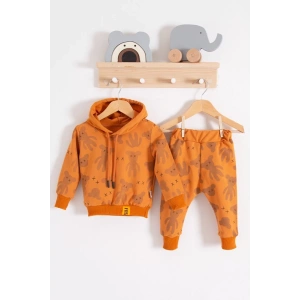 Eterelle Cool Bear Kapüşonlu % 100 Pamuk Erkek Bebek Takımı