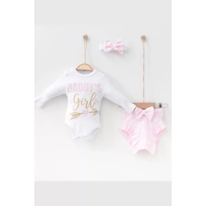 Eterelle Daddys Girl Bandanalı Kız Bebek Takımı