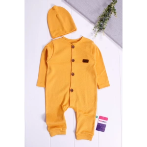 Eterelle Düğmeli Önden Açık İnterlok Tulum