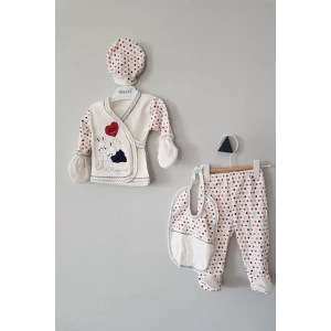 Eterelle Erkek Bebek Kutulu Tavşan 5li Zıbın Seti