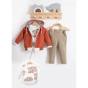 Eterelle Erkek Bebek Today Baskılı Yağmurluk 3lü Takım