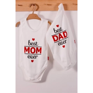Eterelle Best Mom Ve Dad Desenli Askılı Unisex Body