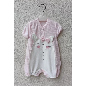 Eterelle Kedi Figürlü Kısa Kız Tulum 3-6-9 Ay