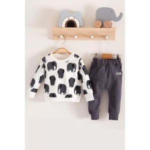 Eterelle Fil Desenli 2li % 100 Pamuk Erkek Bebek Takımı