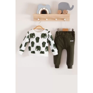 Eterelle Fil Desenli 2li % 100 Pamuk Erkek Bebek Takımı