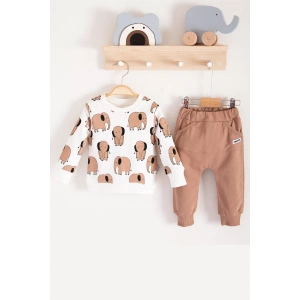 Eterelle Fil Desenli 2li % 100 Pamuk Erkek Bebek Takımı