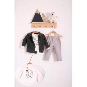 Eterelle Fırfır Detaylı 3 Lü Kız Bebek Takım