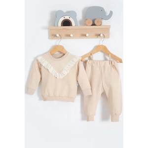 Eterelle Fisto Detaylı Pamuklu 2li Kız Bebek Takımı