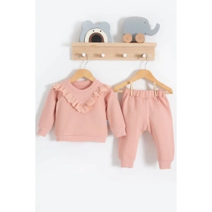 Eterelle Fisto Detaylı Pamuklu 2li Kız Bebek Takımı