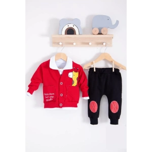 Eterelle Graffe Zürafa Desenli 3lü Erkek Bebek Takımı