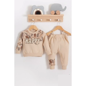 Eterelle Happy Yaprak Desenli 2li Erkek Bebek Takım