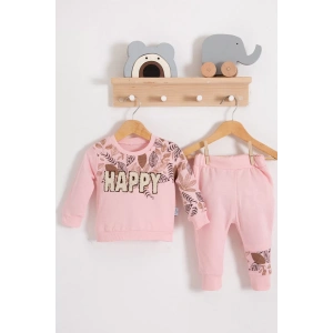 Eterelle Happy Yaprak Desenli 2li Kız Bebek Takım