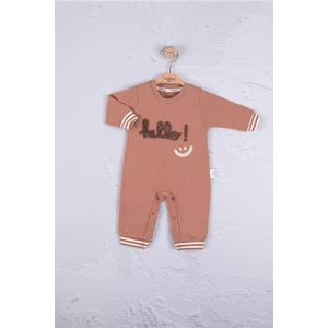 Eterelle Hello Nakışlı % 100 Pamuk Erkek Bebek Tulum