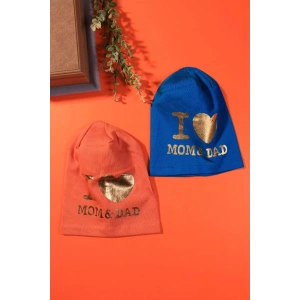 Eterelle I Love Mom Dad 2-4 Yaş Erkek Çocuk Şapkası 2li Paket