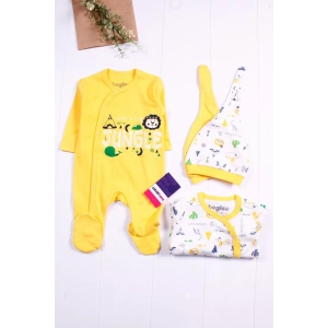 Eterelle Jungle Desenli Erkek Bebek 4lü Tulum Seti