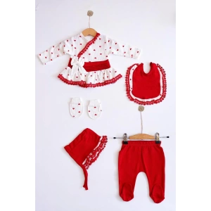 Eterelle Kalp Desenli Dantel İşlemeli Hastane Çıkışı