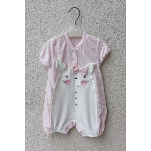 Eterelle Kedi Figürlü Kısa Kız Tulum 3-6-9 Ay