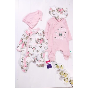 Eterelle Kind İs Cool Desenli Nakışlı Kız Bebek 4lü Tulum Seti