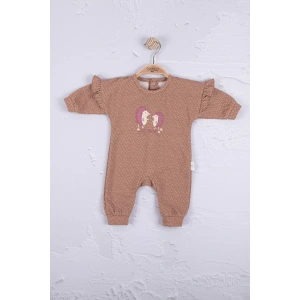 Eterelle Kirpi Nakışlı % 100 Pamuk Kız Bebek Tulum