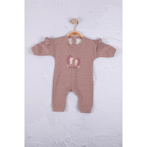 Eterelle Kirpi Nakışlı % 100 Pamuk Kız Bebek Tulum