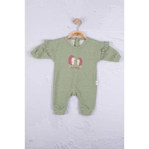 Eterelle Kirpi Nakışlı % 100 Pamuk Kız Bebek Tulum