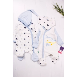 Eterelle Marin Kravuze Desenli Erkek Bebek 4lü Tulum Seti