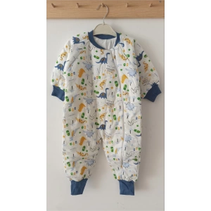 Eterelle Mavi Dinozor Desenli Çocuk Uyku Tulumu