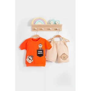 Eterelle Maymun Desenli 2li Erkek Bebek Takım