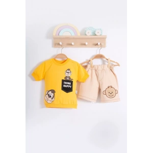 Eterelle Maymun Desenli 2li Erkek Bebek Takım