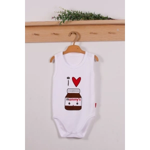 Eterelle Mommys Cikolata Desenli Askılı Unisex Body