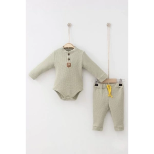 Eterelle New Waffle Çıtlı Düğmeli 2li Mevsimlik Takım