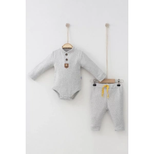 Eterelle New Waffle Çıtlı Düğmeli 2li Mevsimlik Takım