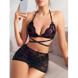 Nightlight Mini Etekli Bel Detaylı Fantazi Sütyen Külot Takım