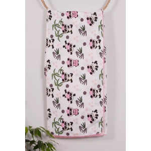 Eterelle Pembe Bambu Desenli 95*120 Müslin Bebek Battaniyesi